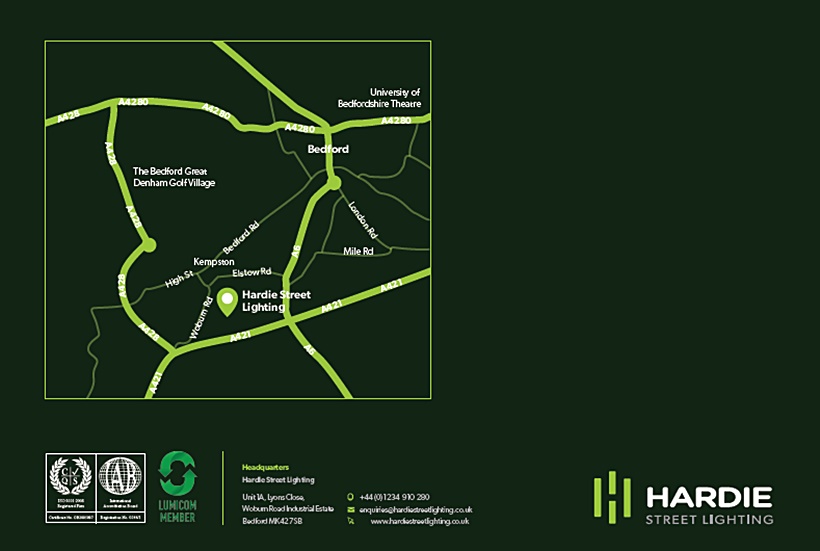 Brochure design - Hardie Street Lighting brochure by Protean Inbound, creative marketing agency in Reading.